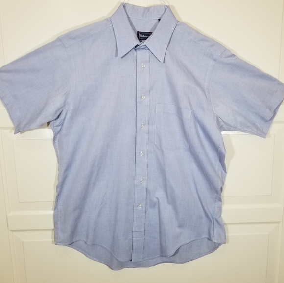 Hathaway Short Sleeve Blue Shirt 16 - Picture 5 of 16